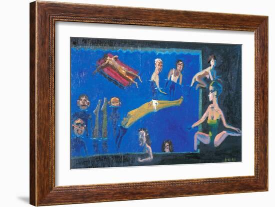 The Midsummer in Pool-Zhang Yong Xu-Framed Giclee Print