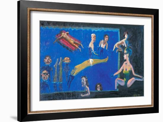 The Midsummer in Pool-Zhang Yong Xu-Framed Giclee Print