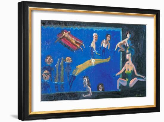 The Midsummer in Pool-Zhang Yong Xu-Framed Giclee Print