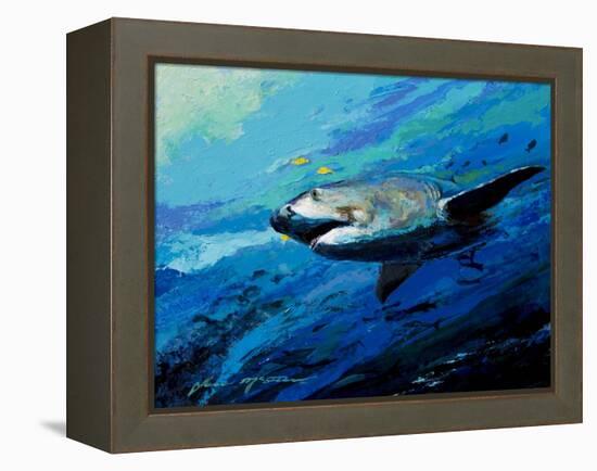The Mighty Bull Shark-Jace D. McTier-Framed Premier Image Canvas