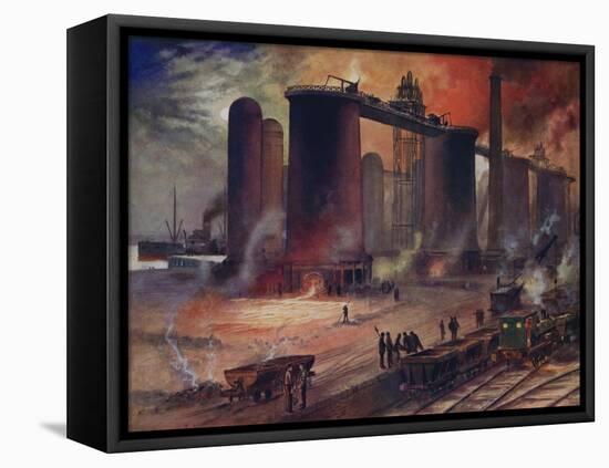 The Mighty Furnace in Which the Strongest Thing Men Can Make Would Run Like Water-null-Framed Premier Image Canvas