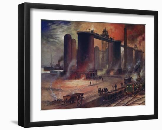 The Mighty Furnace in Which the Strongest Thing Men Can Make Would Run Like Water-null-Framed Giclee Print