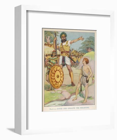 The Mighty Goliath Towers over the Youthful David-null-Framed Art Print