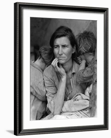 The Migrant Mother, c.1936-Dorothea Lange-Framed Photographic Print