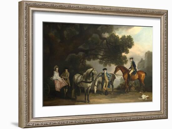 The Milbanke and Melbourne Families, Ca 1769-George Stubbs-Framed Giclee Print