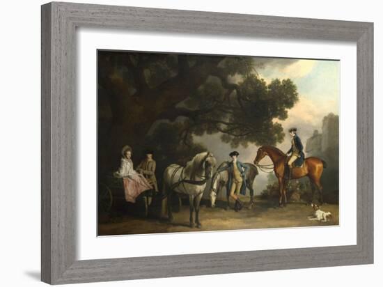 The Milbanke and Melbourne Families, Ca 1769-George Stubbs-Framed Giclee Print