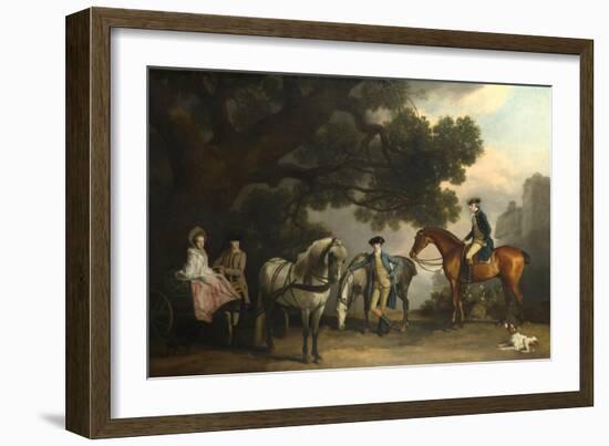 The Milbanke and Melbourne Families, Ca 1769-George Stubbs-Framed Giclee Print