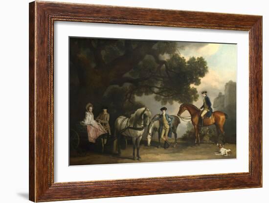 The Milbanke and Melbourne Families, Ca 1769-George Stubbs-Framed Giclee Print