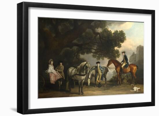 The Milbanke and Melbourne Families, Ca 1769-George Stubbs-Framed Giclee Print