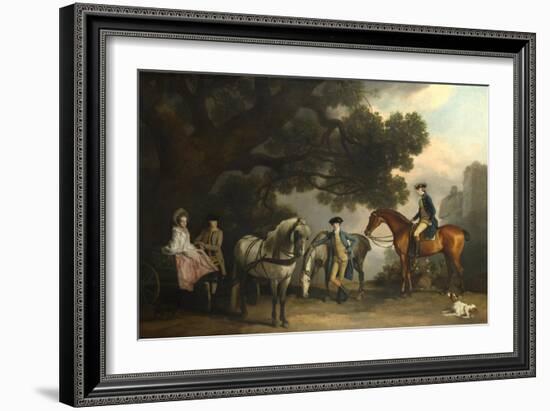 The Milbanke and Melbourne Families, Ca 1769-George Stubbs-Framed Giclee Print