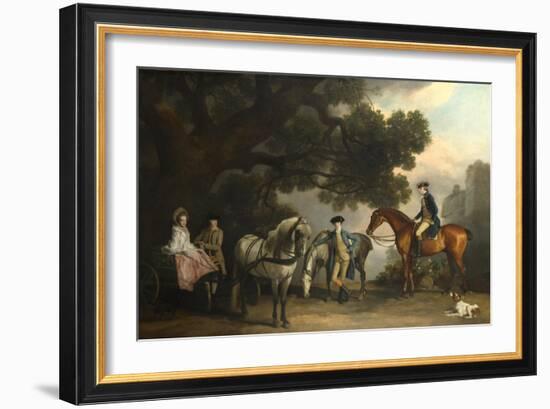 The Milbanke and Melbourne Families, Ca 1769-George Stubbs-Framed Giclee Print