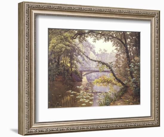 The Milieu Bridge in the Forest-Henri Biva-Framed Giclee Print