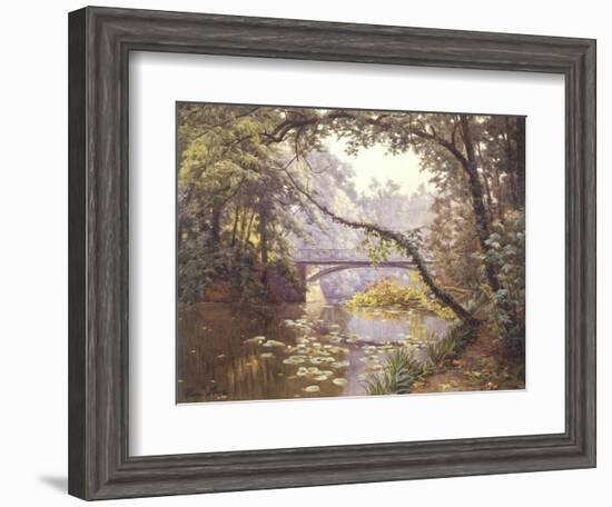 The Milieu Bridge in the Forest-Henri Biva-Framed Giclee Print