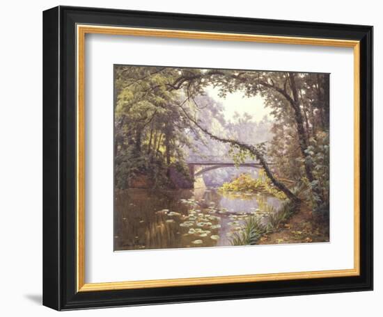 The Milieu Bridge in the Forest-Henri Biva-Framed Giclee Print