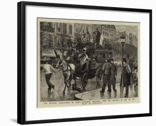 The Military Conscription in Paris-Antonio the Elder Gonzalez Velazquez-Framed Giclee Print