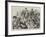 The Military Manoeuvres, a Charge of the 8th Hussars Scatters the Crowd-Charles Paul Renouard-Framed Giclee Print