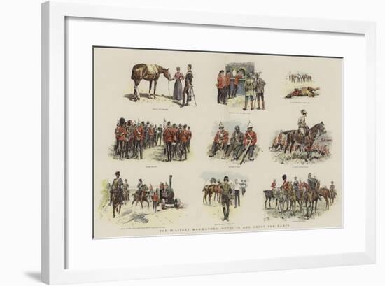 The Military Manoeuvres, Notes in and About the Camps-null-Framed Giclee Print