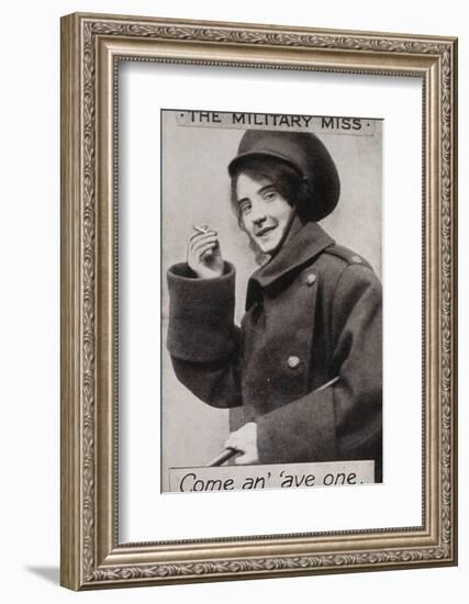 'The Military Miss - Come an' 'ave one.', c1914-Unknown-Framed Photographic Print