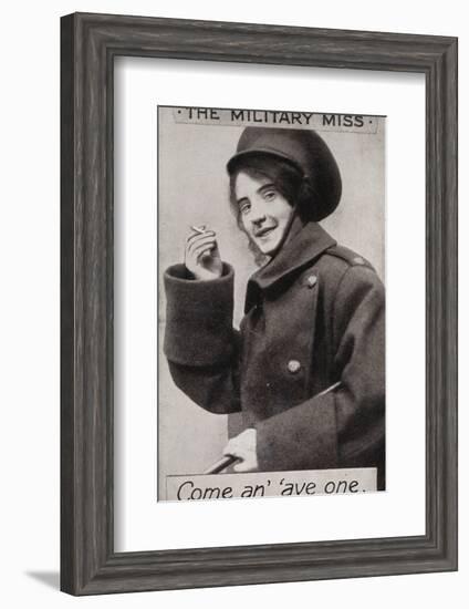 'The Military Miss - Come an' 'ave one.', c1914-Unknown-Framed Photographic Print