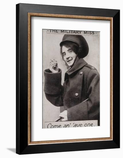 'The Military Miss - Come an' 'ave one.', c1914-Unknown-Framed Photographic Print