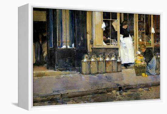 The Milk Churns, C.1888-Childe Hassam-Framed Premier Image Canvas