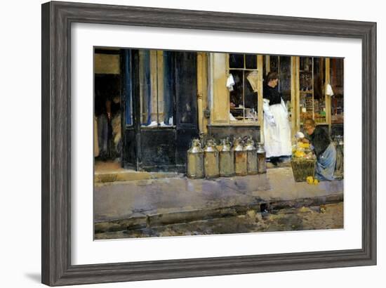 The Milk Churns, C.1888-Childe Hassam-Framed Giclee Print