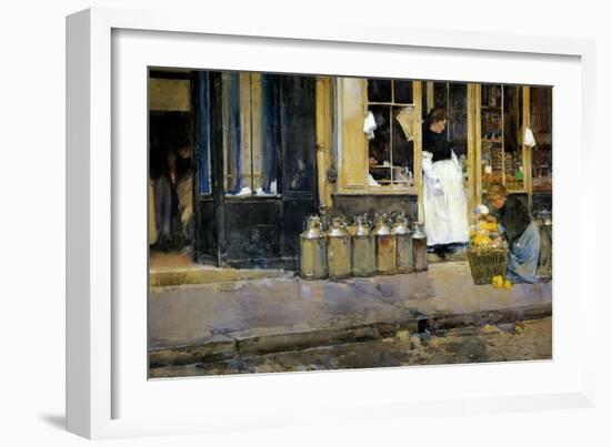 The Milk Churns, C.1888-Childe Hassam-Framed Giclee Print