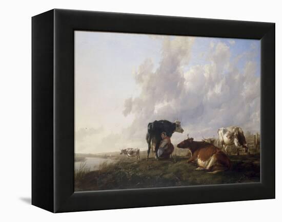 The Milkmaid, 1836-Thomas Sidney Cooper-Framed Premier Image Canvas