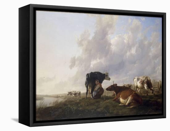 The Milkmaid, 1836-Thomas Sidney Cooper-Framed Premier Image Canvas