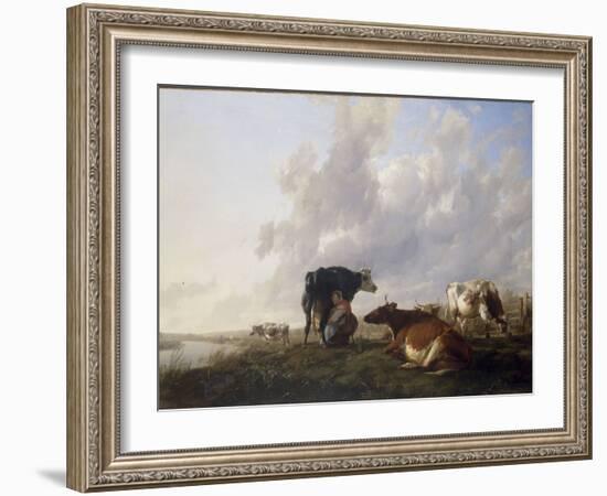 The Milkmaid, 1836-Thomas Sidney Cooper-Framed Giclee Print