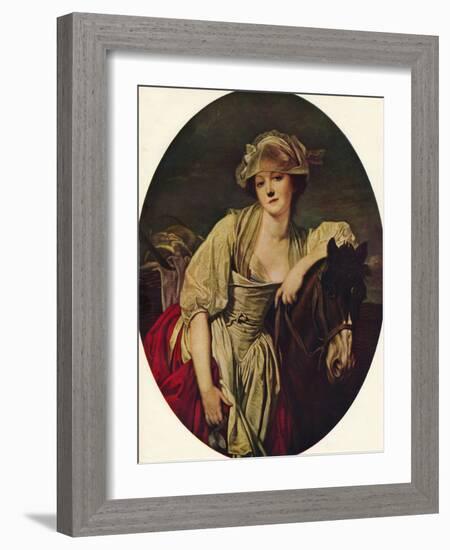 The Milkmaid, 18th century, (1938)-Jean-Baptiste Greuze-Framed Giclee Print