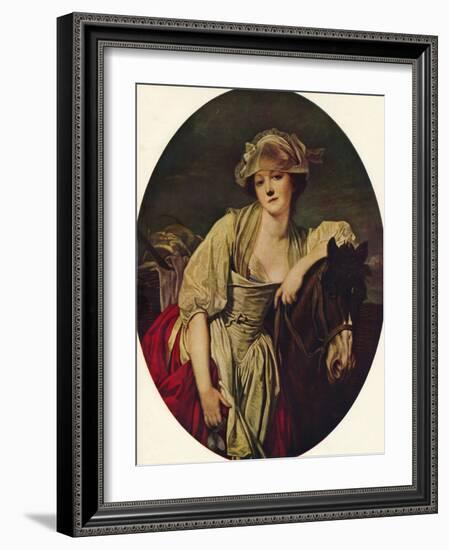 The Milkmaid, 18th century, (1938)-Jean-Baptiste Greuze-Framed Giclee Print