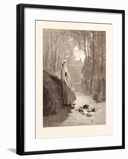 The Milkmaid and the Milk-Pail-Gustave Dore-Framed Giclee Print