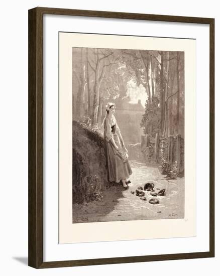 The Milkmaid and the Milk-Pail-Gustave Dore-Framed Giclee Print