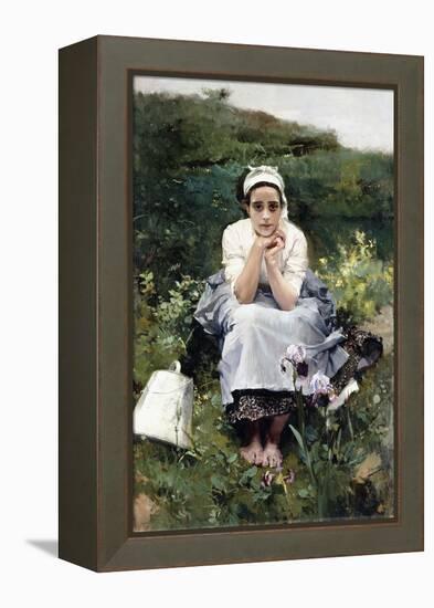 The Milkmaid, C.1890-Joaquín Sorolla y Bastida-Framed Premier Image Canvas