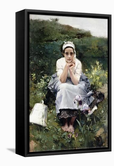 The Milkmaid, C.1890-Joaquín Sorolla y Bastida-Framed Premier Image Canvas