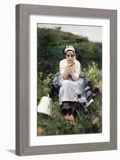 The Milkmaid, C.1890-Joaquín Sorolla y Bastida-Framed Giclee Print