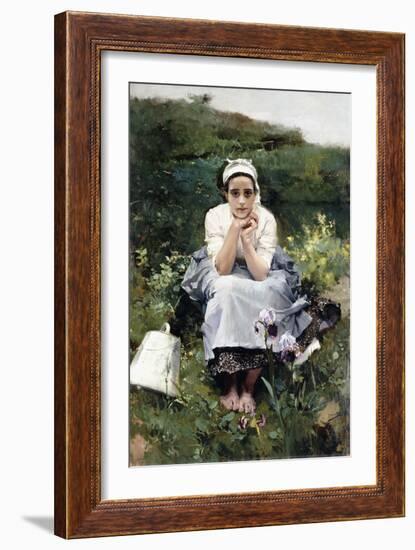 The Milkmaid, C.1890-Joaquín Sorolla y Bastida-Framed Giclee Print