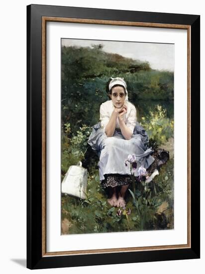 The Milkmaid, C.1890-Joaquín Sorolla y Bastida-Framed Giclee Print