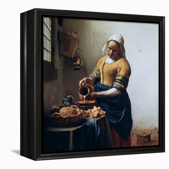 The Milkmaid, C1658-Johannes Vermeer-Framed Premier Image Canvas