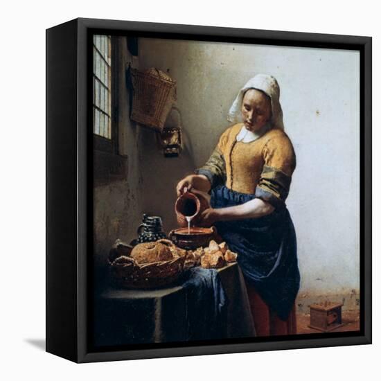 The Milkmaid, C1658-Johannes Vermeer-Framed Premier Image Canvas