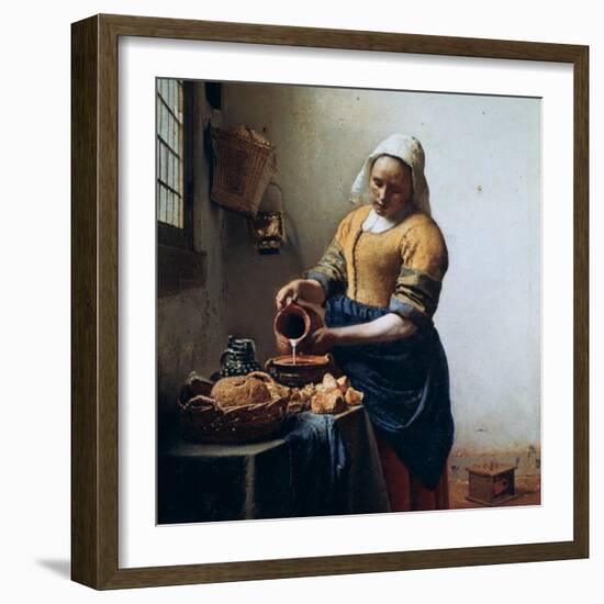 The Milkmaid, C1658-Johannes Vermeer-Framed Giclee Print