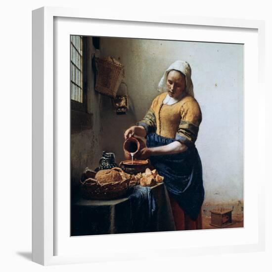 The Milkmaid, C1658-Johannes Vermeer-Framed Giclee Print