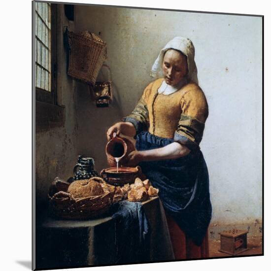 The Milkmaid, C1658-Johannes Vermeer-Mounted Giclee Print