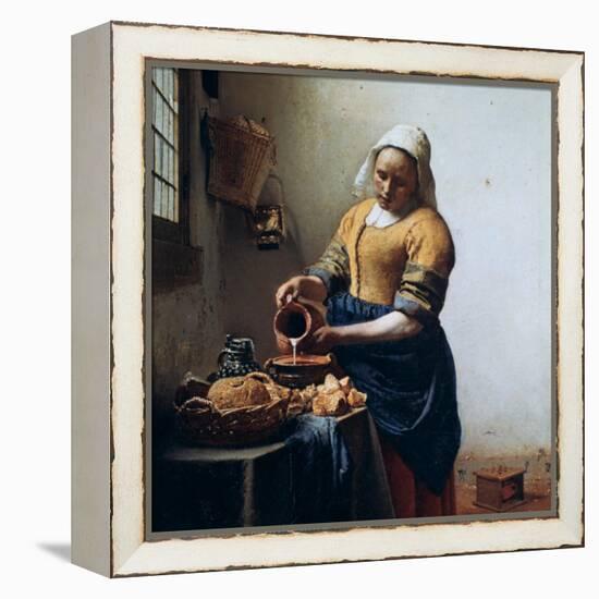 The Milkmaid, C1658-Johannes Vermeer-Framed Premier Image Canvas