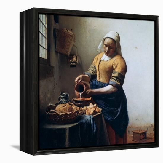 The Milkmaid, C1658-Johannes Vermeer-Framed Premier Image Canvas