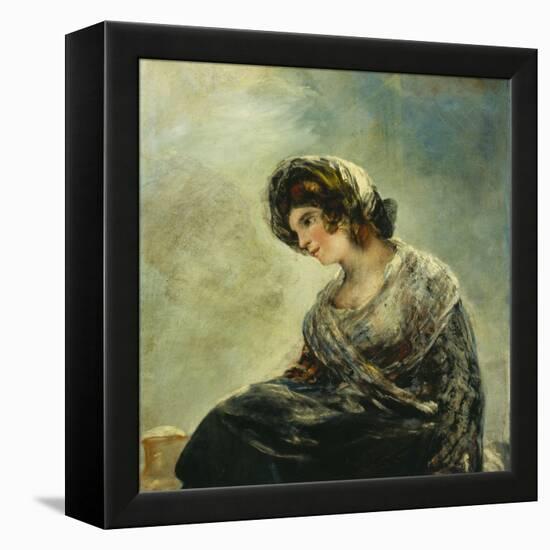 The Milkmaid of Bordeaux, about 1825-27-Francisco de Goya-Framed Premier Image Canvas