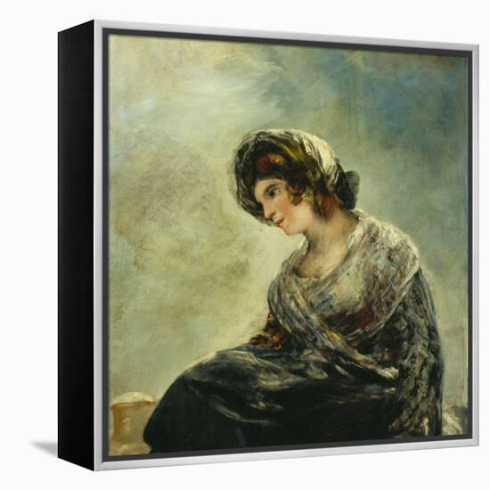 The Milkmaid of Bordeaux, about 1825-27-Francisco de Goya-Framed Premier Image Canvas