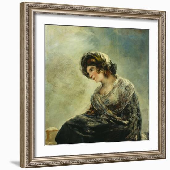 The Milkmaid of Bordeaux, about 1825-27-Francisco de Goya-Framed Giclee Print