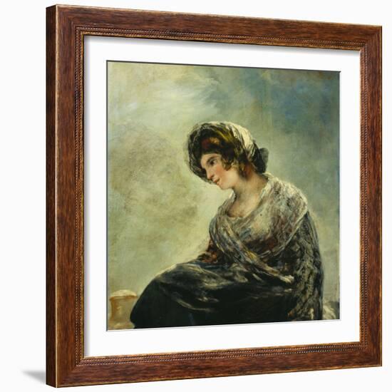 The Milkmaid of Bordeaux, about 1825-27-Francisco de Goya-Framed Giclee Print